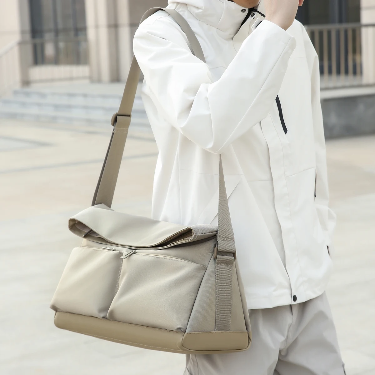 Canvas Bag for Women, Large Capacity Storage Travel Bag, Versatile Crossbody Bag, Casual Tote Bag, College Student Shoulder Bag, Gym Bag