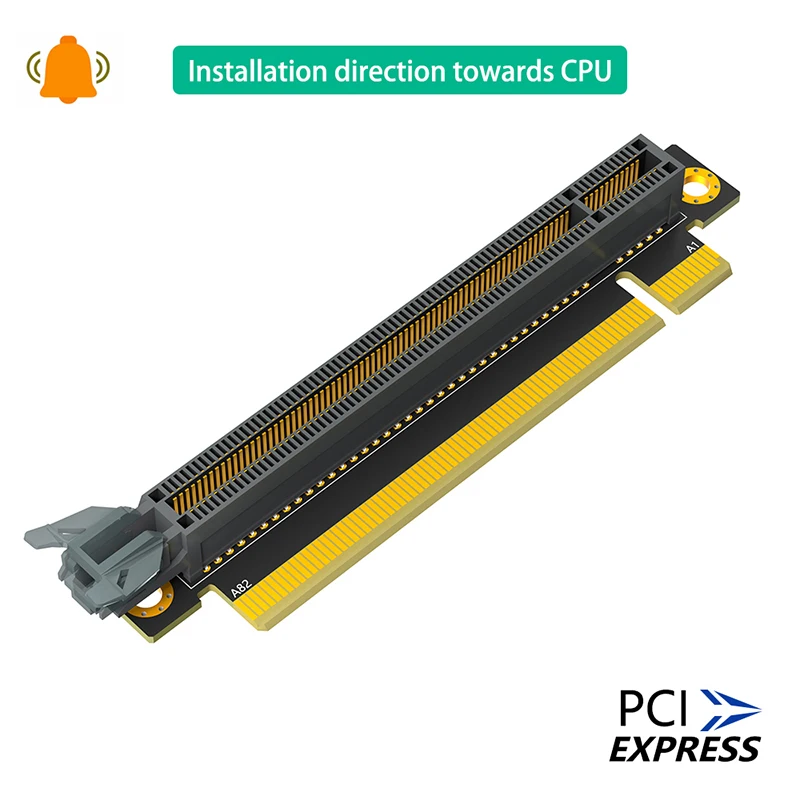 

PCIE X16 to X16 Riser Card Adapter PCI Express 3.0 16X 90 Degree Reverse Male to Female Converter Expansion Card For 1U Computer