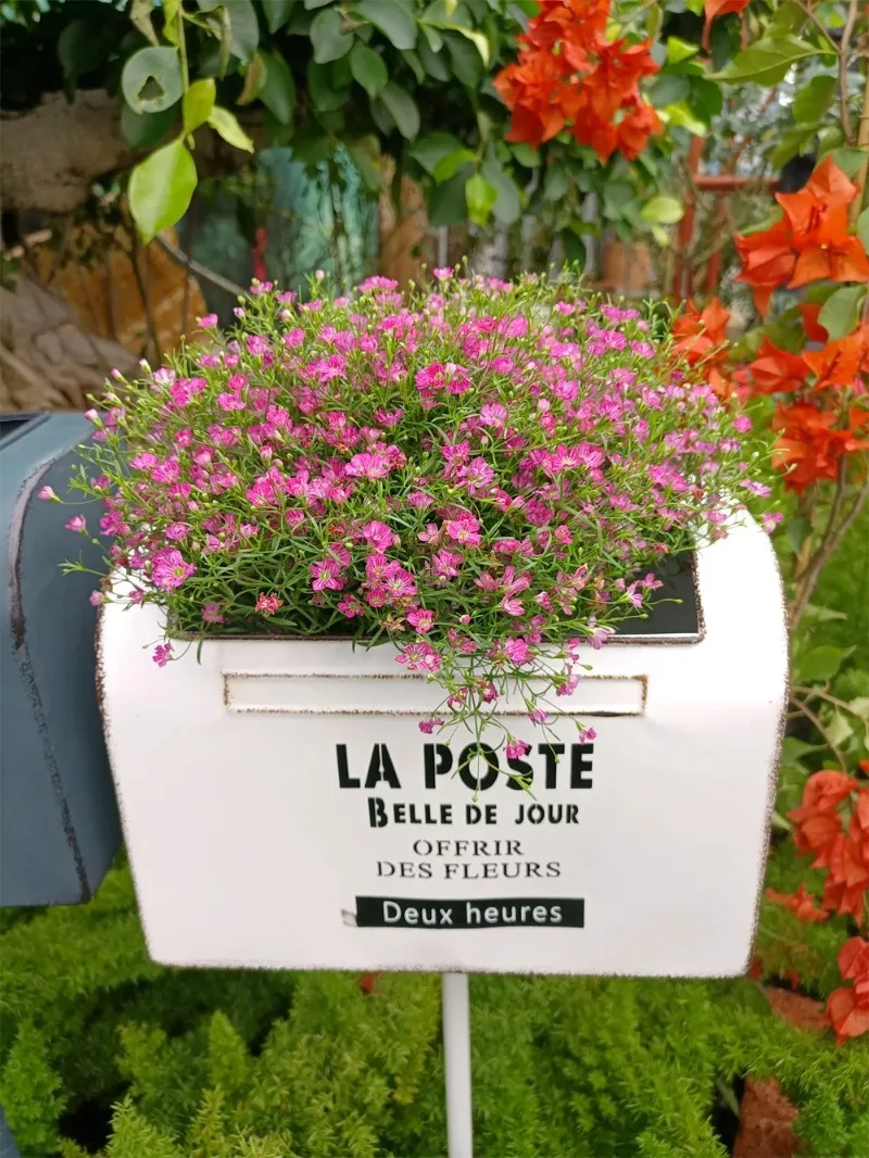 Garden Landscape of Villa Plug-in Mailbox Basin Balcony Decorative Flower-inserted Flowerpot. Plant Stand Balcony Decorations