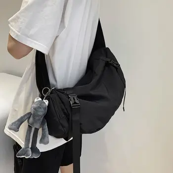 기능성 나일론 슬링 백, 뉴트럴 대용량 숄더 핸드백, 크로스 바디 백, 여성 소녀 메신저 가방, 신제품
