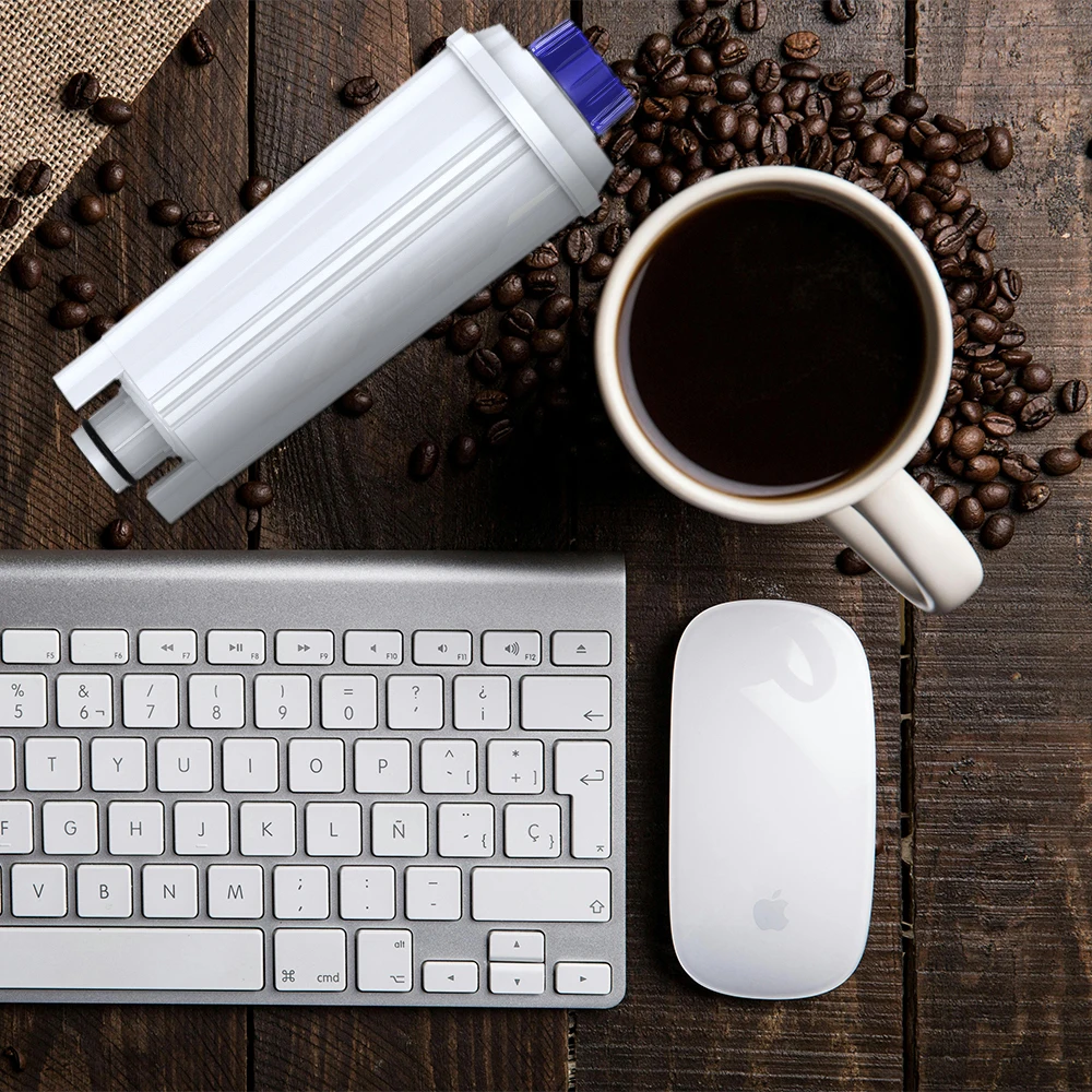 Close-up of the filter’s resin and activated carbon structure