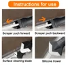 5 in 1 Silicone Spatula Window Cleaning Tool Sealant Smooth Remover Squeegee Caulk Organizer Silicon Scraper Smooth Grout Kit 6