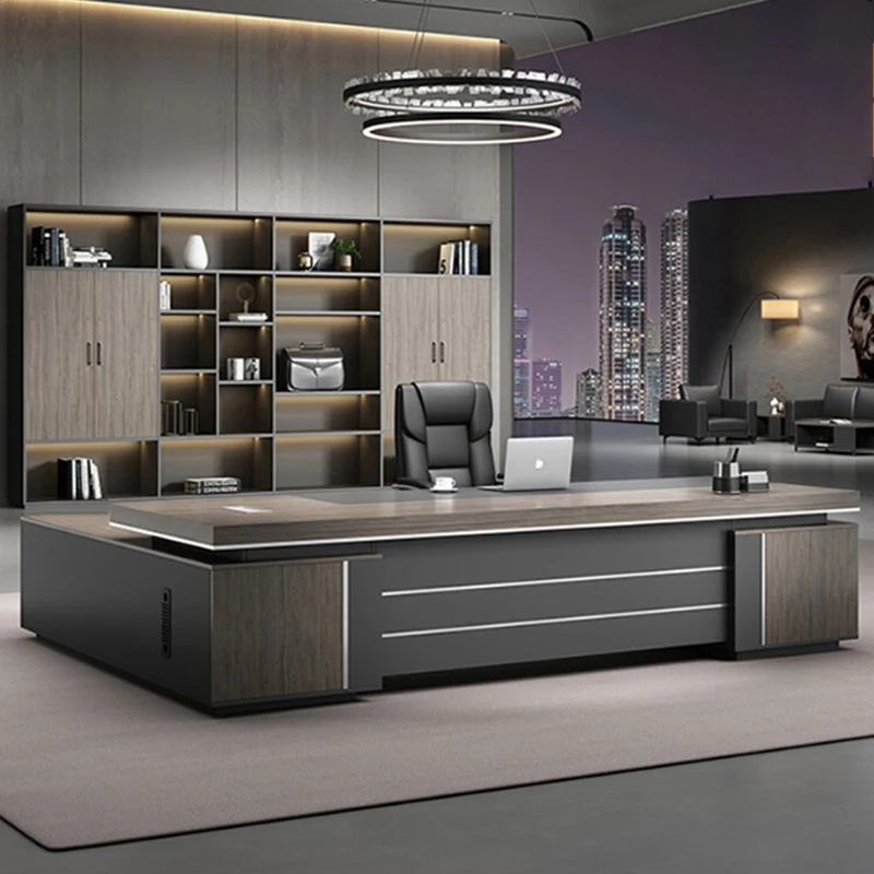 

Conference Meeting Office Desks Modern Computer Study Bureau Office Desks Reception Wooden Scrivania Angolare Home Decorations