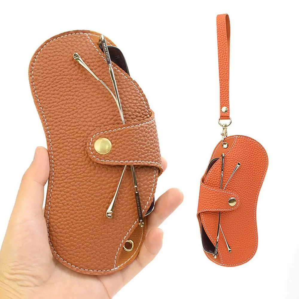 

Male Glasses Storege Case Reading Glasses With Buckle Eyewear Pouch PU Leather Glasses Case Eyewear Protector Sunglasses Pouch