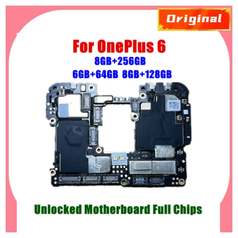 

Unlocked Main Board Mainboard Motherboard With Chips Circuits Flex Cable Logic Board For OnePlus 6 OnePlus6