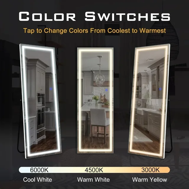 63"x16" Full Body LED Lighted Mirror 2