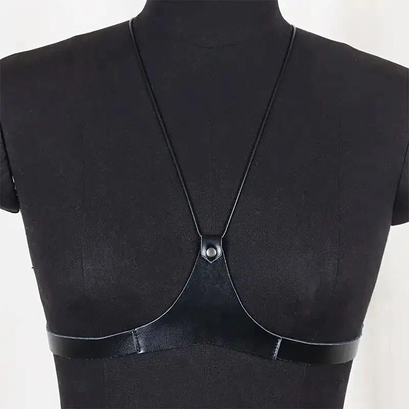 Damen Y2K Strappy Belt, verstellbarer schwarzer BH-Harness für tägliche Outfits und Partys – Detail 3