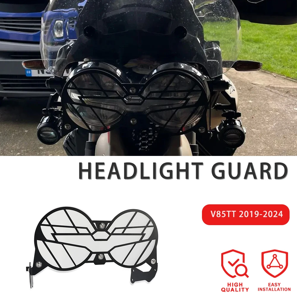 

Head Light Porector Guard For MOTO V85TT GIZZI 2019-2024 Flipable Mask Lamp Grill Protection Net Street 2024 2023 2022 2021 2019