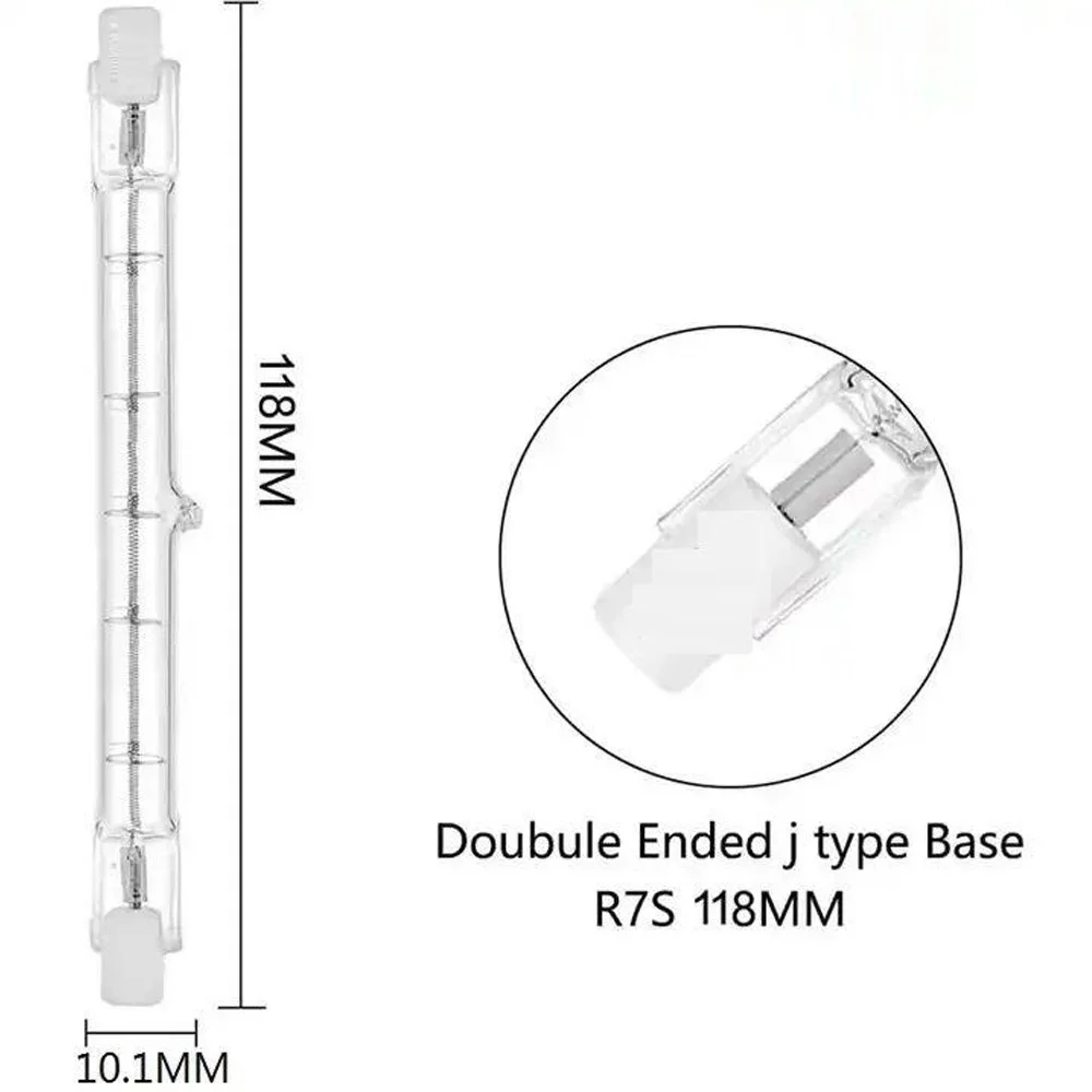 Description Picture 6 of itemHoneyFly 10pcs Infrared Heating Halogen Lamp J118 220V 200W R7S Double Ended IR 118mm Filament Heater Lights Quartz Tube