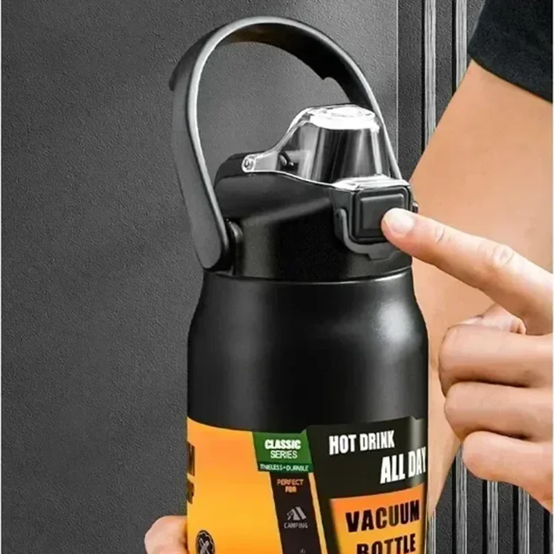 New 304 Stainless Steel Thermos Tumbler Vacuum Flasks Cold and Hot Portable Outdoor Sport Thermal Mug With Straw Large Capacity