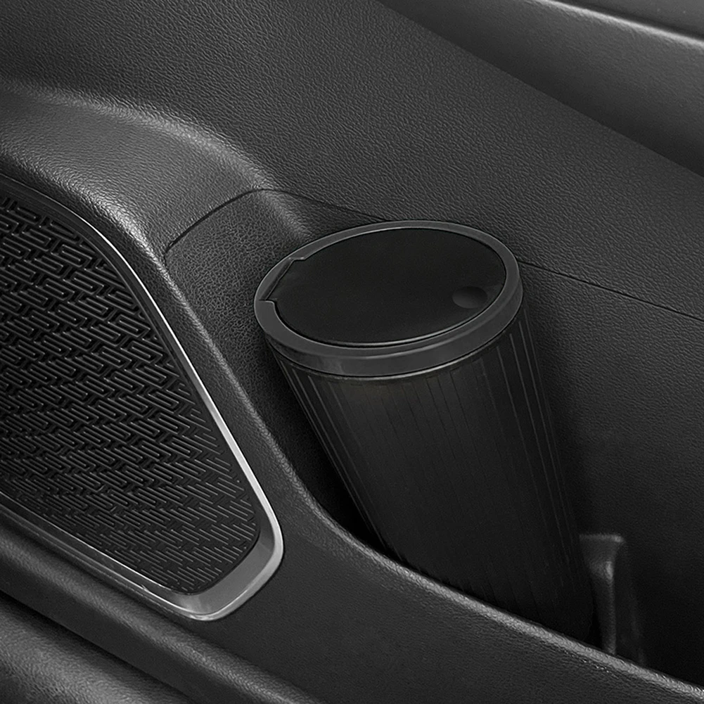 Car Interior Rubbish Container Press Type Car Trash Can Cup Holder Leakproof Vehicle Garbage Bin Large Capacity Automobile Parts, car trash can
