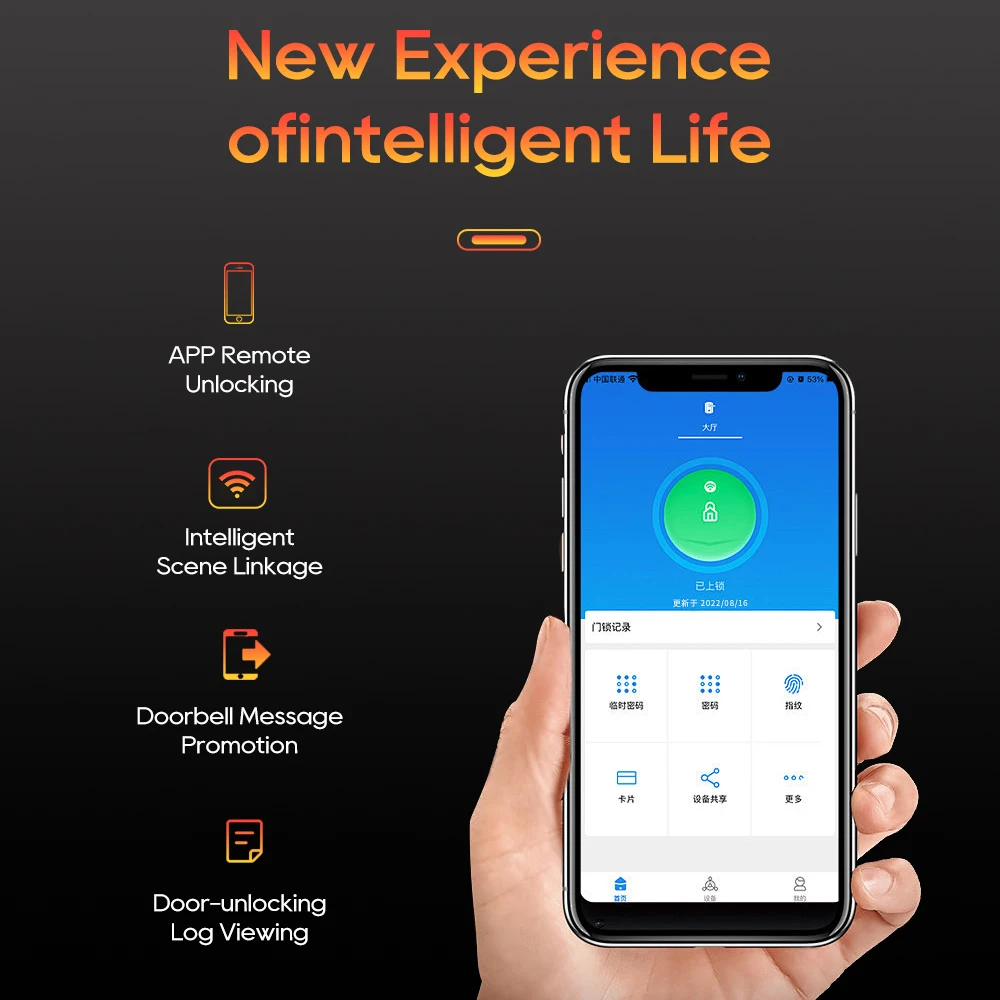 SANKESONG Tuya الذكية البيومترية بصمة قفل الباب وا...