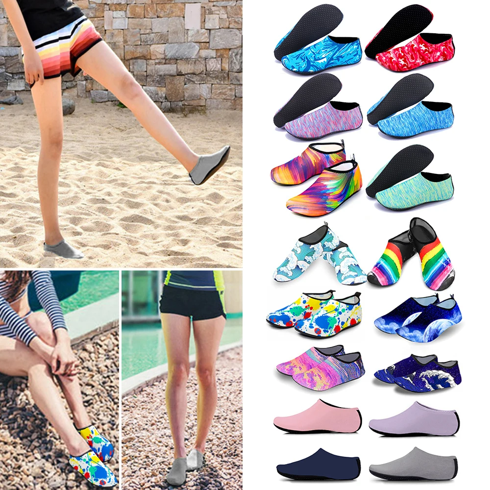 Water Shoes Snorkeling Shoes For Womens Mens Summer Barefoot Water Shoes Quick Dry Aqua Socks For Beach Swim Yoga Exercise Aqua Woman