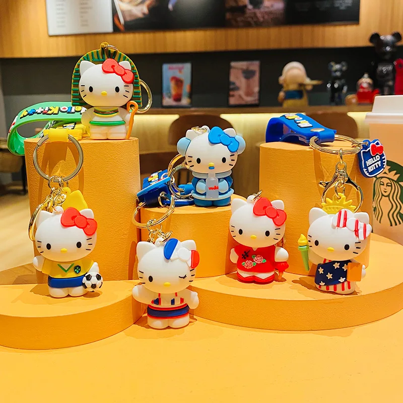 

Kawaii Sanrio Cartoon Key Buckle Cute Hello Kitty Change Gear Accessories Key Pendant Anime Keychains Creative Birthday Gifts
