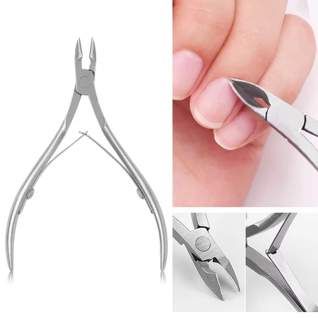 Pince à cuticules professionnelle en acier inoxydable, coupe-ongles, manucure et pédicure, soins, pince coupante, ciseaux de beauté, outils 1