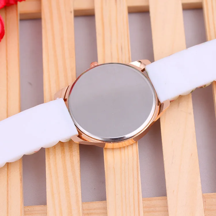 Casual Fashion Watch Printed Silicone Strap Clock Luxury Quartz Ladies Watches Women Flower Pattern Multi-Color Wristwatch Reloj 5