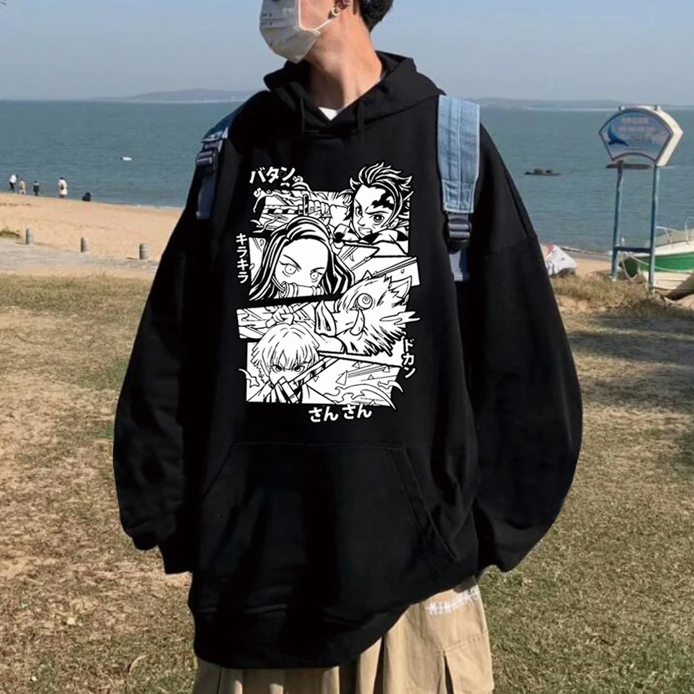 

Demon Slayer Hoodie The Demon Slayer Corps Japanese Manga Series Hoodie Man Woman Sweatshirt Harajuku Pullover Tops Streetwear