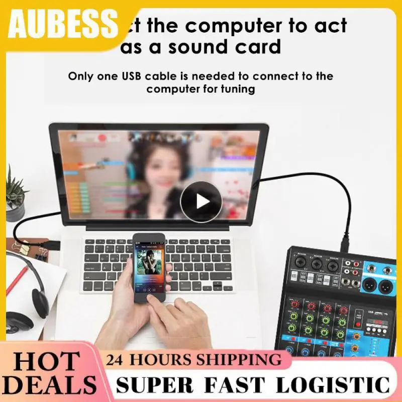 Way 전문 사운드 믹서 컴퓨터 녹음 무료 드라이브 사운드 카드 믹싱 콘솔 믹서, 오디오 DJ 오디오 장비