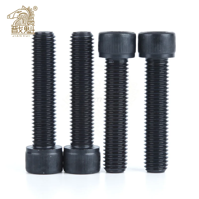 10pcs M3 M4 M5 M6 M8 304 A2 Stainless Steel Black grade 12.9 steel DIN912 Hexagon Hex Socket Head Cap Allen Bolt Screw L=4-60mm