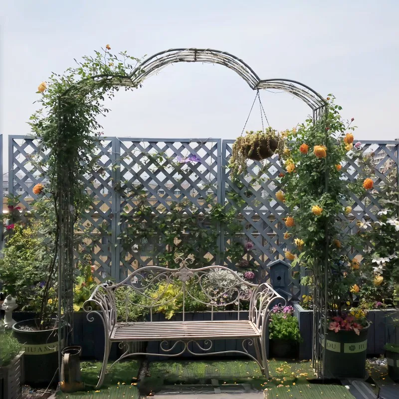 Iron Garden Arch Trellis for Climbing Plants Outdoor Arbor Pergola Gazebo Wedding Arches