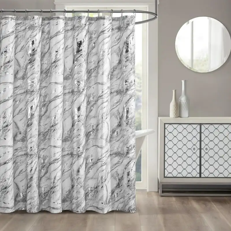 

Marble Printed 70" x 72" Fabric Shower Curtain