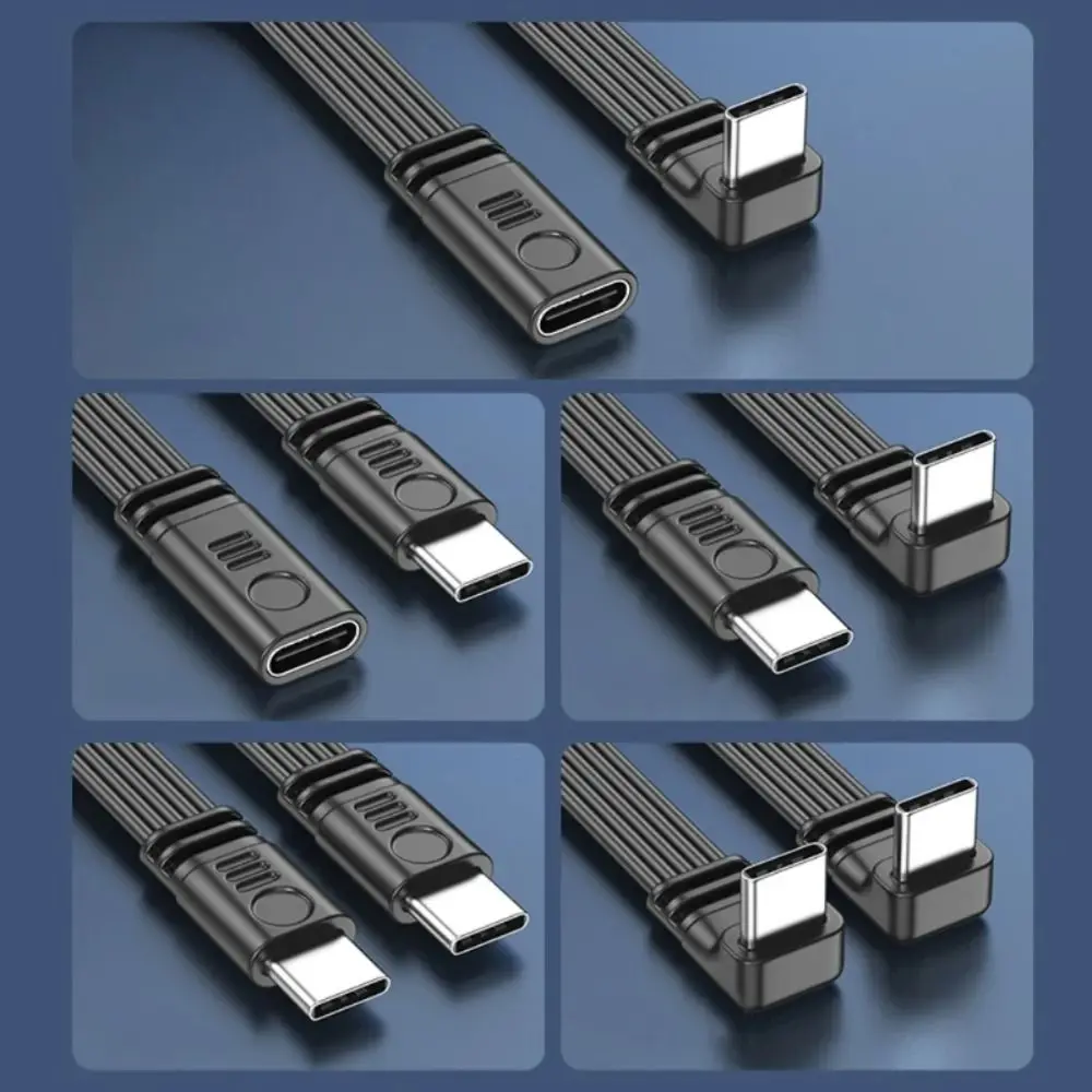 Type C to Type C USB Extension Cable 90 Degree 480Mbps Extended Data Line Durable Head L-shape Head usb c to usb c cable