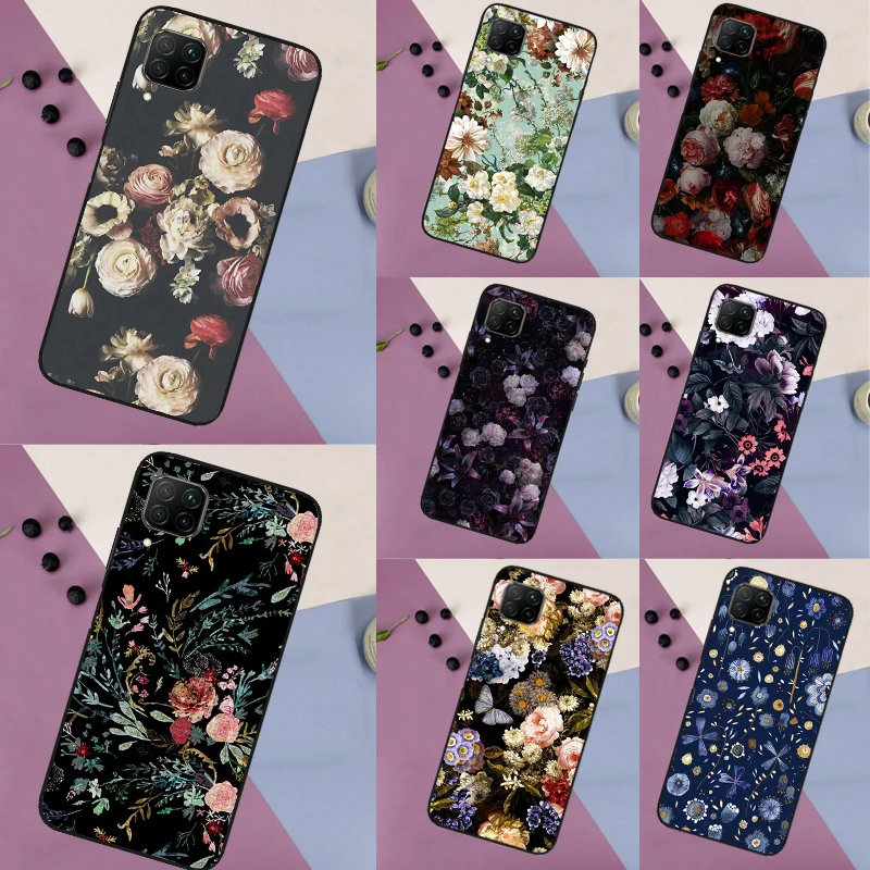 Чехол с полуночным цветком для Huawei Nova Y91 Y90 Y60 Y70 Y61 9 10 SE Nova 11 Pro 3i 8i 11i 5T P20 P40 P30 Lite