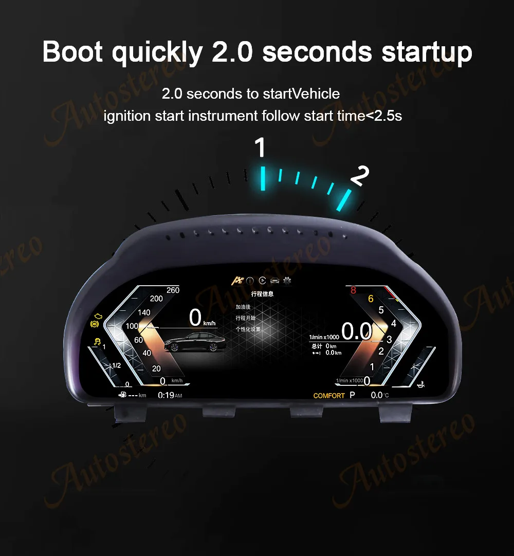 Car Digital Odometer Screen Carplay for BMW 5 F10 F11 F18 6 F06 F12 F13 7 F01 F0