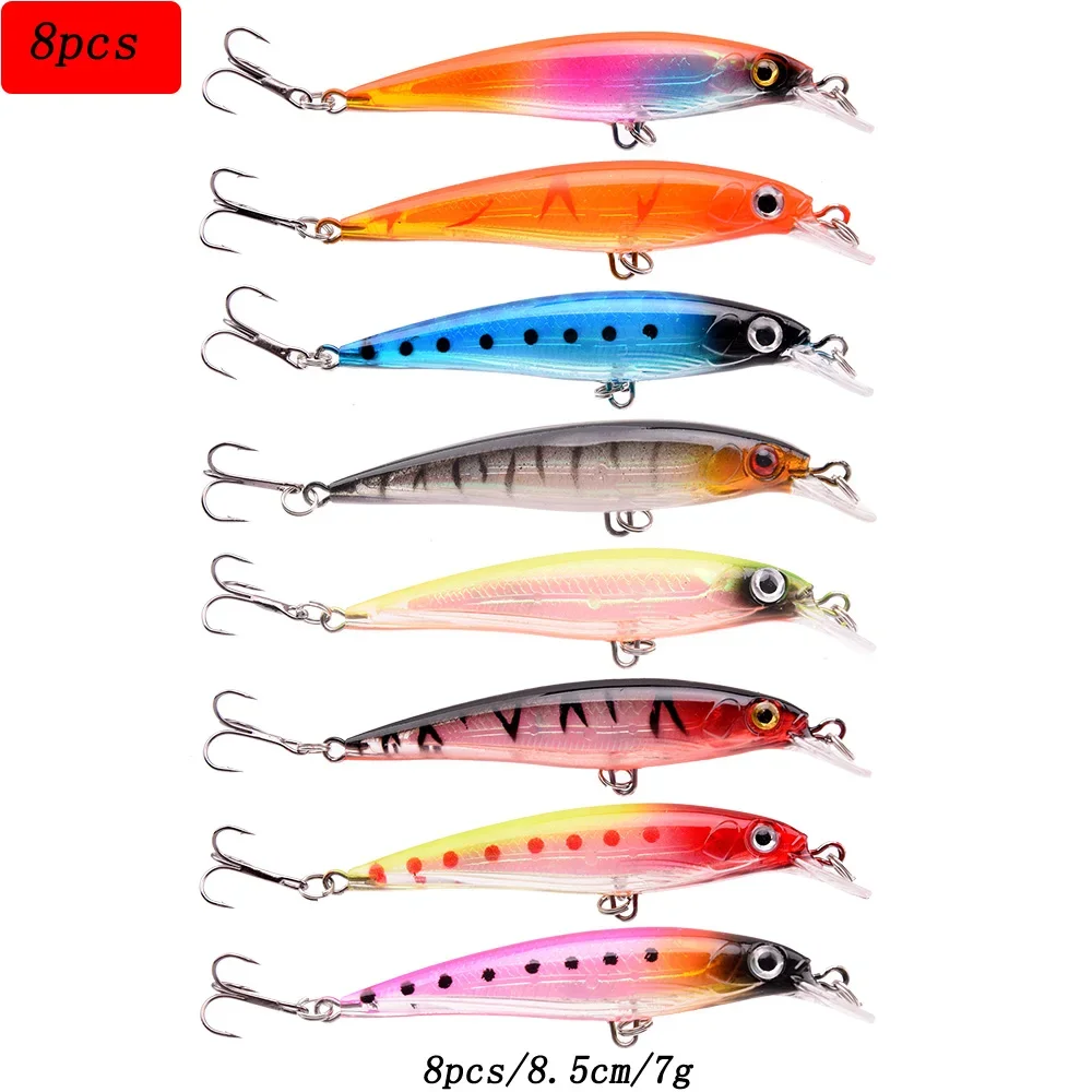 Enhanced Fishing Lure Set - Premium Hard Bait with Realistic Minnow Design