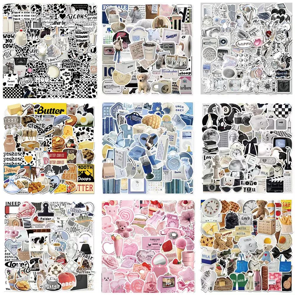 

50-111pcs Ins Style Cute Summer Stickers Cartoon Milk Decals DIY Fridge Phone Suitcase Laptop Notebook Car Wall Sticker Kids Toy