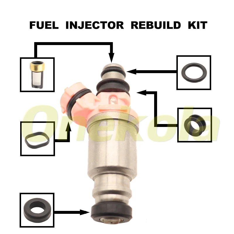 Fuel Injector Seal O-Ring Kit Seals Filters for Toyota LandCruiser Lexus 96-98 LX450 23250-74080 23209-74080