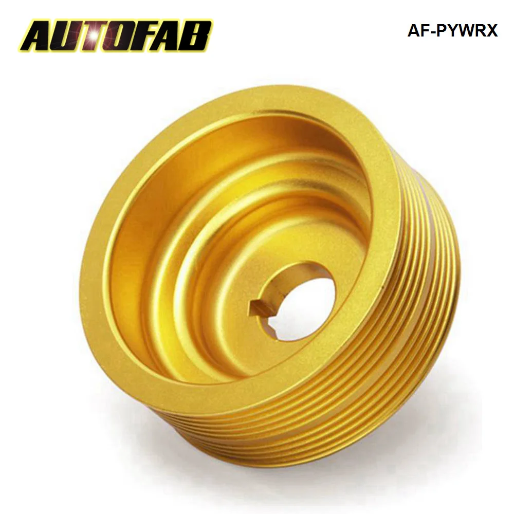 AUTOFAB Performance Crank Pulley Golden Kit Fit For Subaru Impreza WRX 2.0L 2.5L EJ25 EJ2 AF-PYWRX