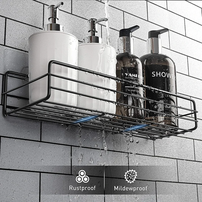 Rustproof Traceless Adhesive Shower Caddy and Bathroom Organizer