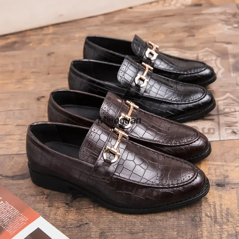 Men Formal Business Shoes Luxury Men's Dress Shoes Male Casual Leather PU Wedding Party Loafers Fashion Breathable Spring/Autumn