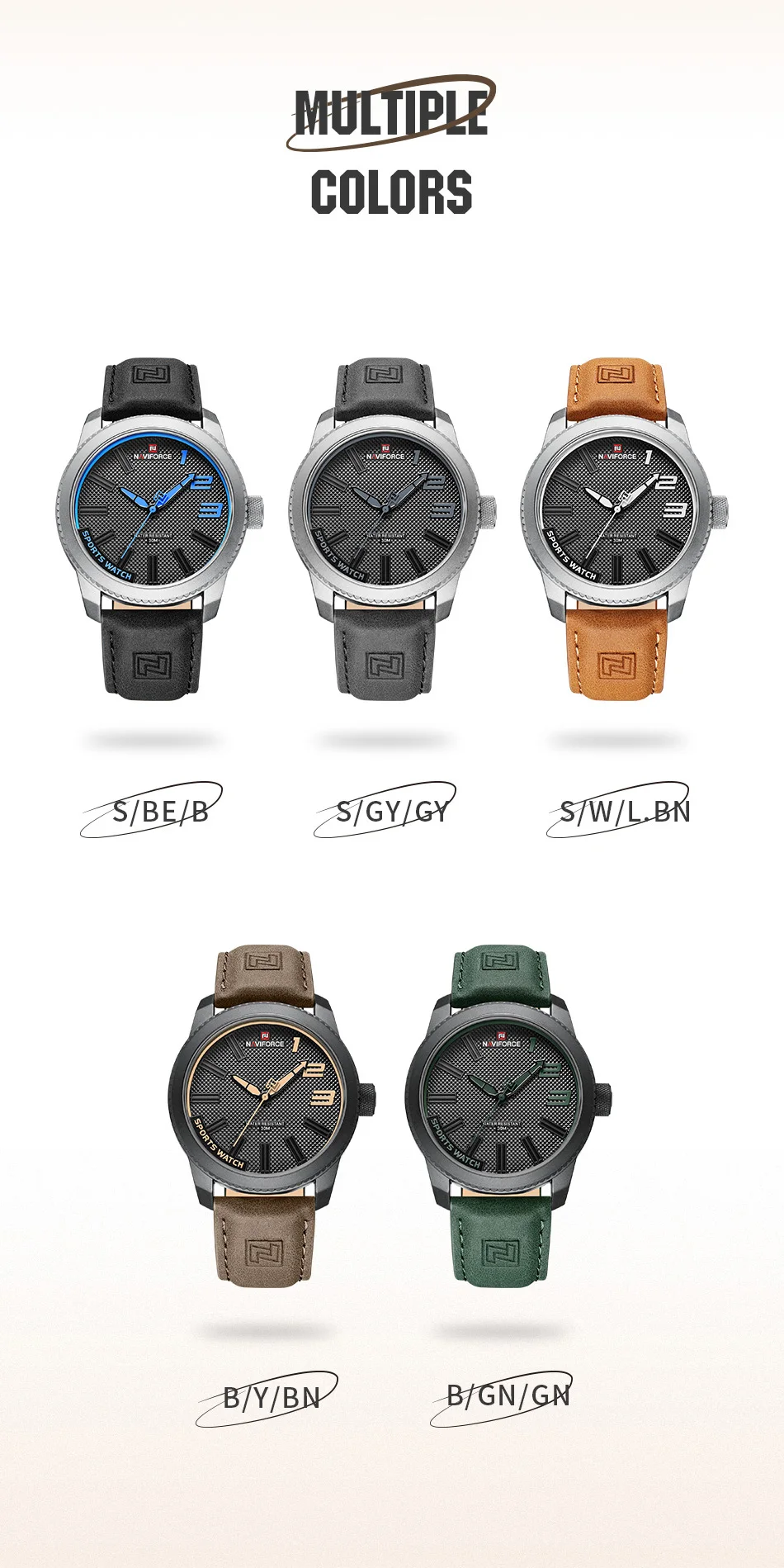 NAVIFORCE 9202 Casual Leather Watch 3