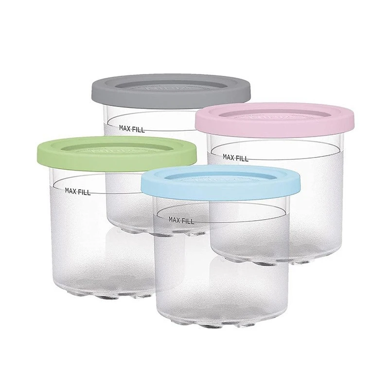 Ice Cream Pints Cup for Ninja Creamie Ice Cream Maker Cups Reusable Can Store Pints Containers With Sealing