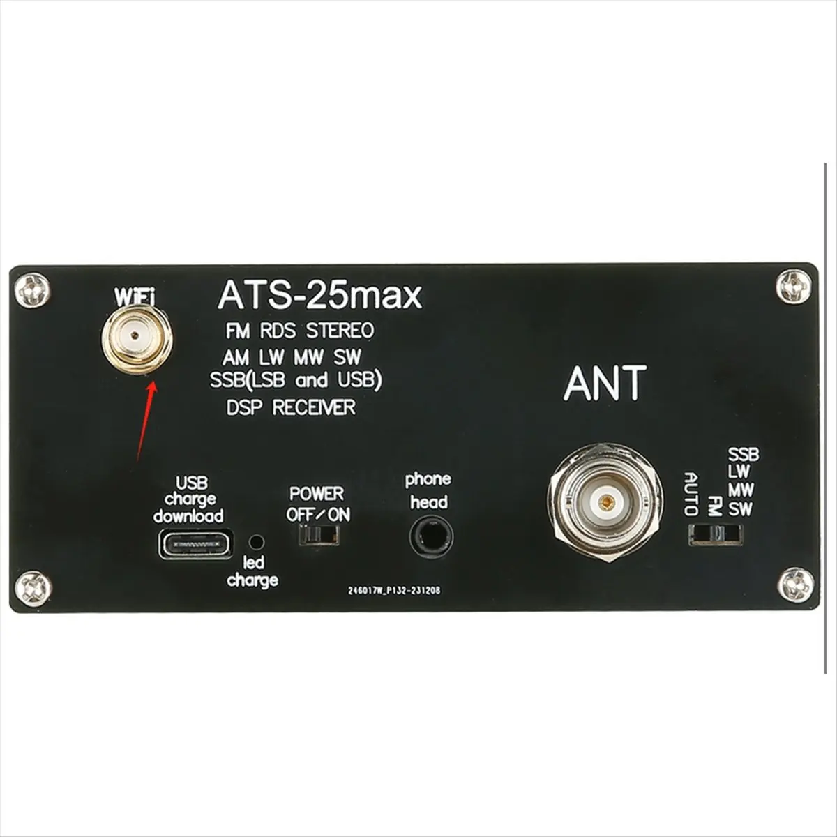 ATS25 Max Si4732 모든 대역 라디오 수신기 FM RDS AM LW MW SW SSB 수신기 (2.4인치 터치스크린 포함)-TCES