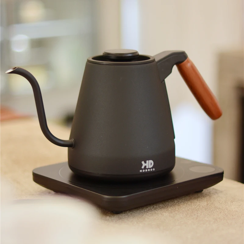 800ml Electric Kettle Gooseneck Hand Brew Coffee Pot Home Thermo Pot Temperature-Control Heating Water Bottle Smart Teapot 220V 4
