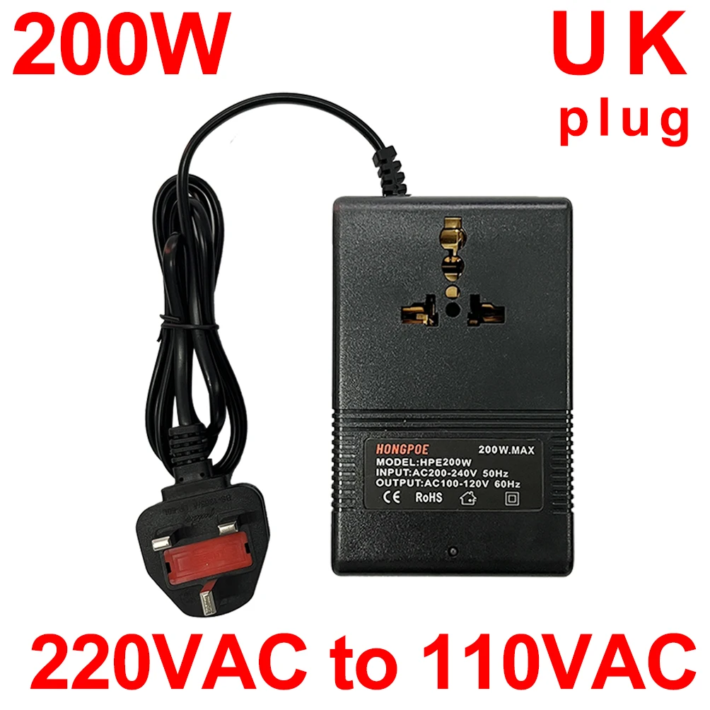 Dual-Wattage Voltage Converter with Built-in Thermostat
