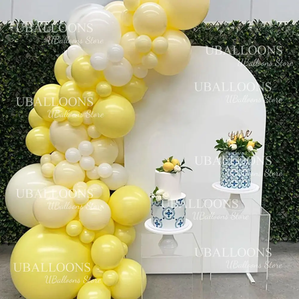 10/30/50 Stück gelbe Luftballons Retro Senf Zitrone Maca Pastellgelbe Helium-Latexballons für Geburtstag Babyparty Hochzeitsdekoration – Detail 6