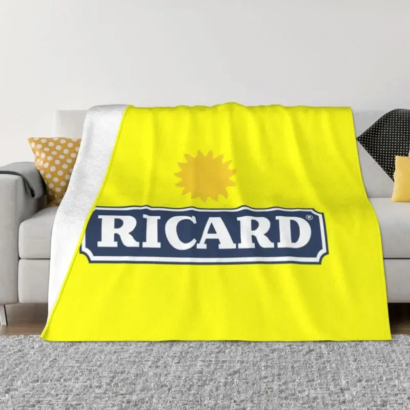 

Yellow Marseille France Ricards Blanket Soft Fleece Spring Autumn Warm Flannel Throw Blankets for Sofa Travel Bed Bedspread