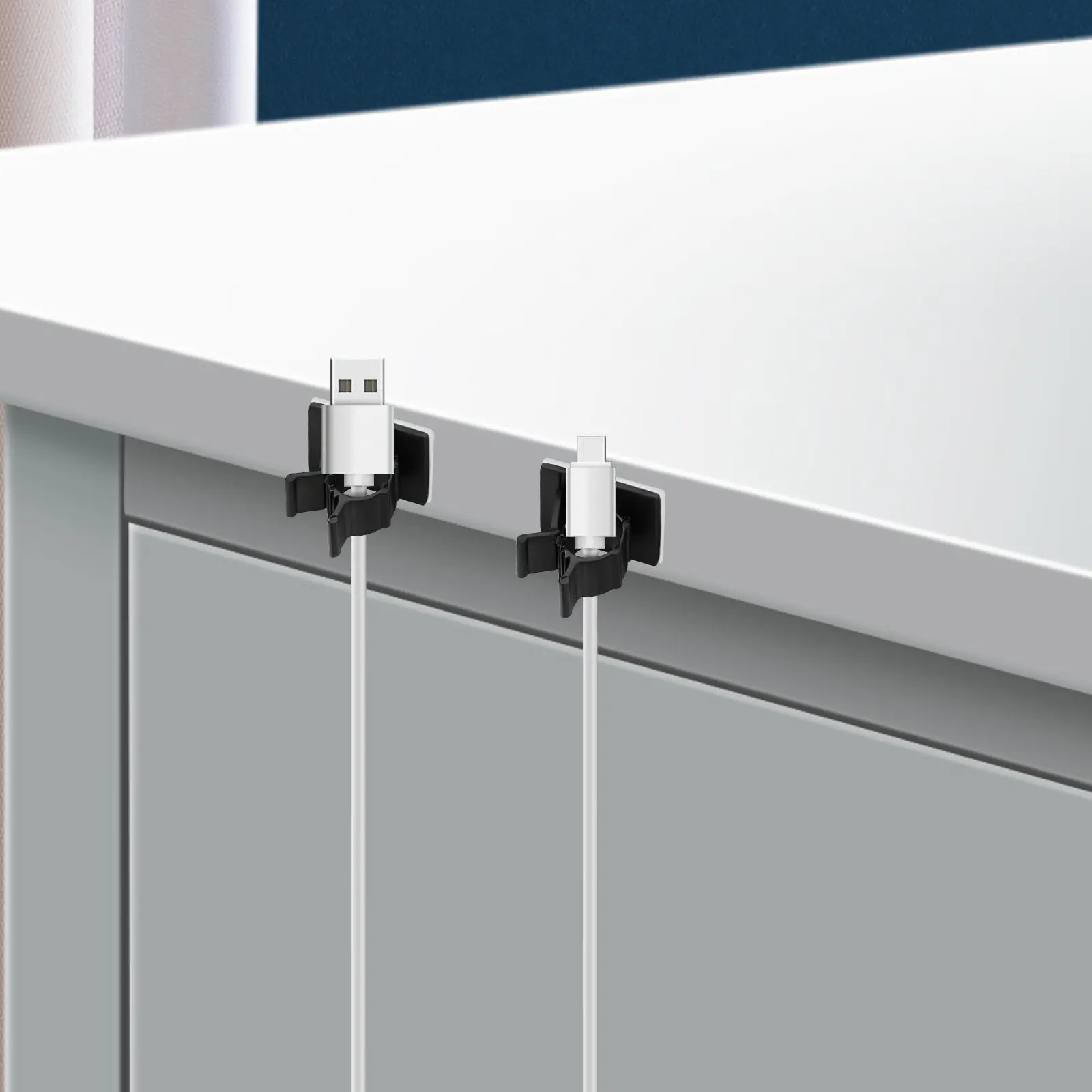 50Pcs 케이블 클램프 코드 키퍼 자체 접착식 와이어 정리 클립 강력한 접착식 전기 코드 관리 솔루션