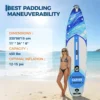 Inflatable Stand Up Paddle Board for Adults,450lbs Load Capacity,Non-Slip EVA Deck,Complete Kit with carrying Bag, 335x86x15 cm