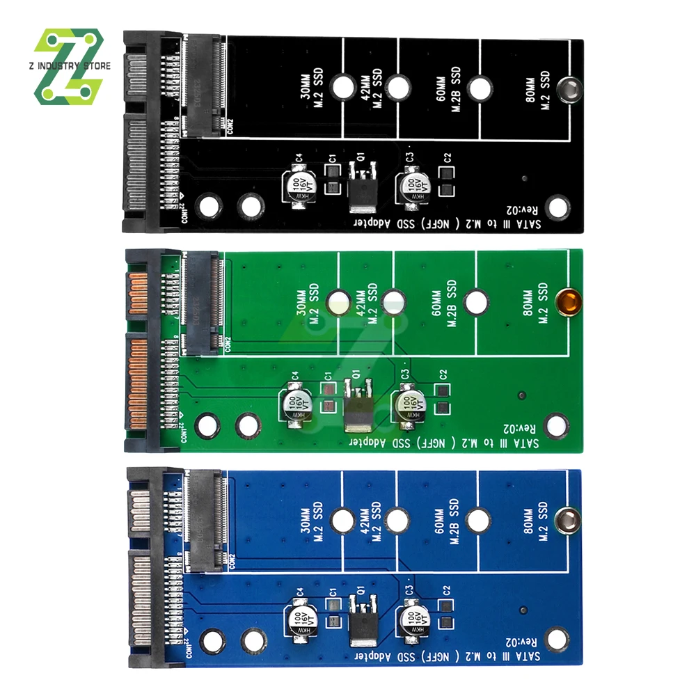 

Адаптер M2 SATA Адаптер M2 в SATA Преобразователь M.2 в SATA 2,5 дюйма SATA3.0 Подъемная плата 6 Гбит/с Поддержка ключей B 2230 2242 2260 2280 M2 SSD