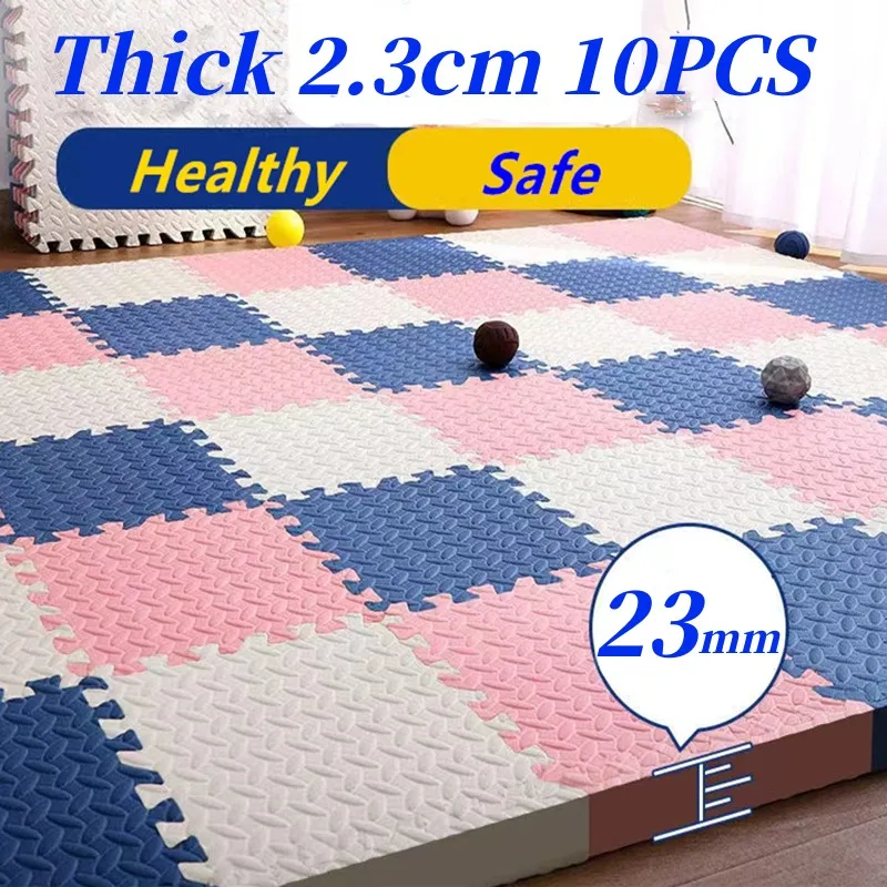 Tatame Foot Mat Thicken 23mm Baby Puzzle Mat 10PCS 30x30cm Baby Floor Mat Tatames Play Mats Baby Game Mat Baby Mat Puzzle Mat tatame play mats thicken 25mm puzzle mat 9pcs 30x30cm tatames baby game mat puzzle mat baby mat kids carpet foot mat floor mats