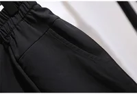 150Kg Plus Size Women's Hip 154 Summer Loose High Waisted Wide Leg Suit Shorts Black 5XL 6XL 7XL 8XL 9XL - Image 3