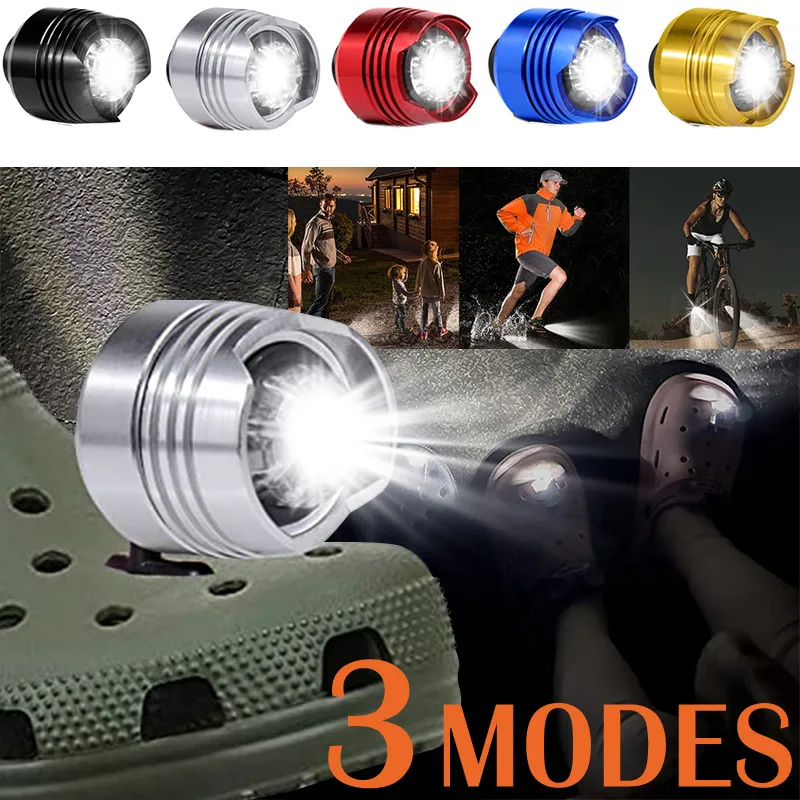 

2Pcs LED Shoe Headlights Hiking Camping Shoe Decor Warning Lights For Outdoor Sports Lighting Accessories Night Emergency Lamp