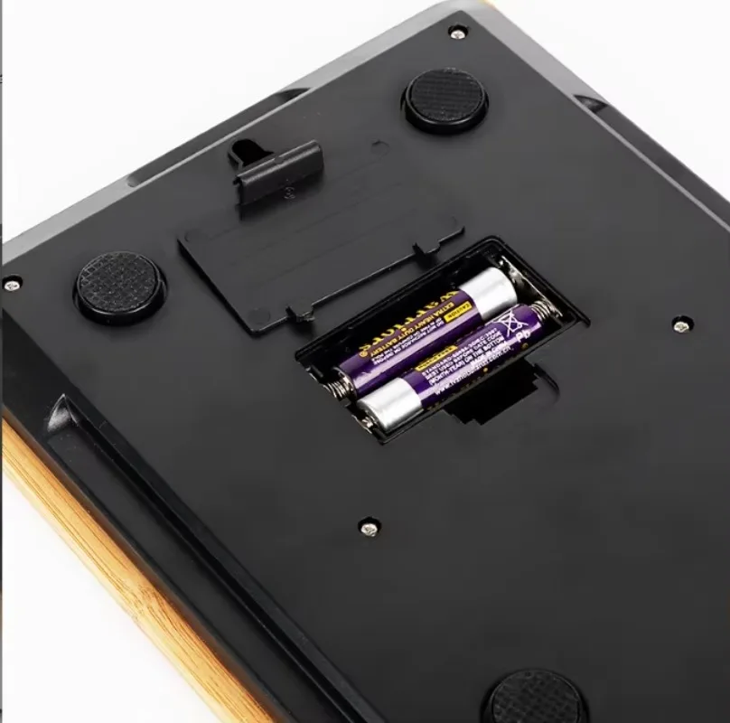 인기 있는 목재 대나무 디지털 주방 음식 체중계 5KG/1G 직사각형 평면 체중계