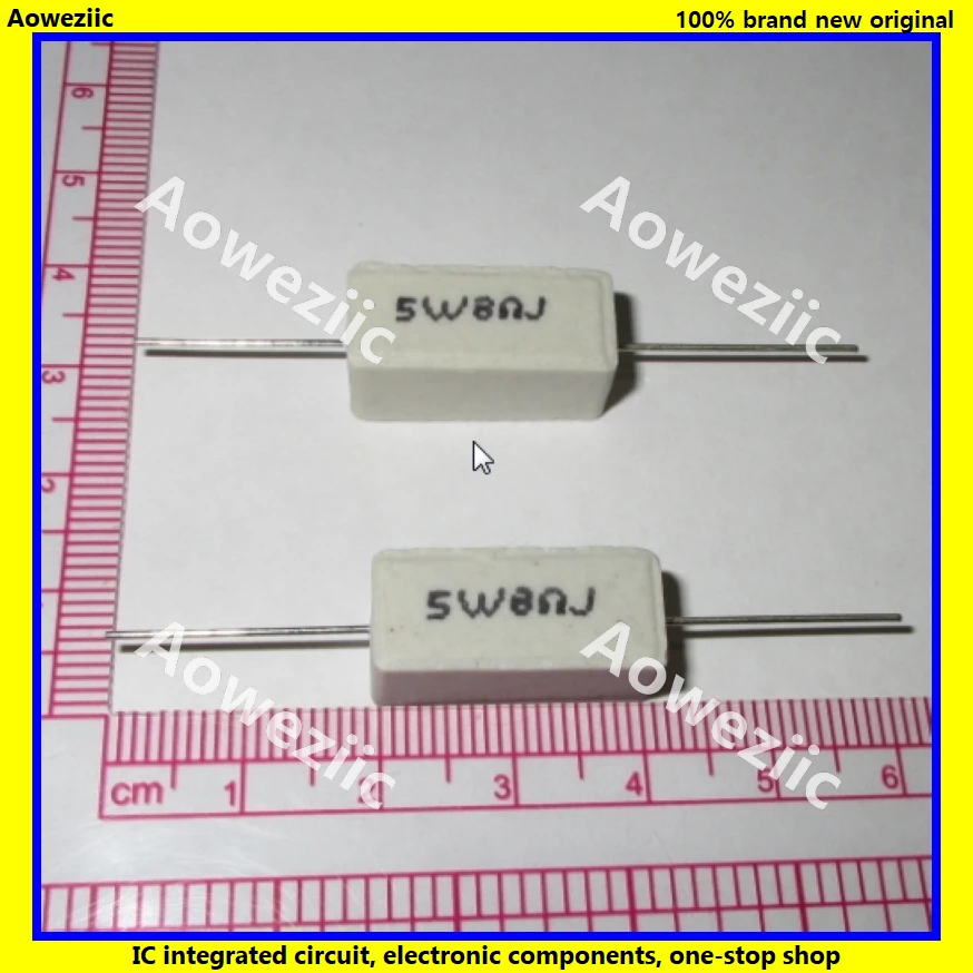 5W8ΩJ 5W8欧 5W8RJ 卧式陶瓷水泥电阻 功率电阻 陶瓷电阻