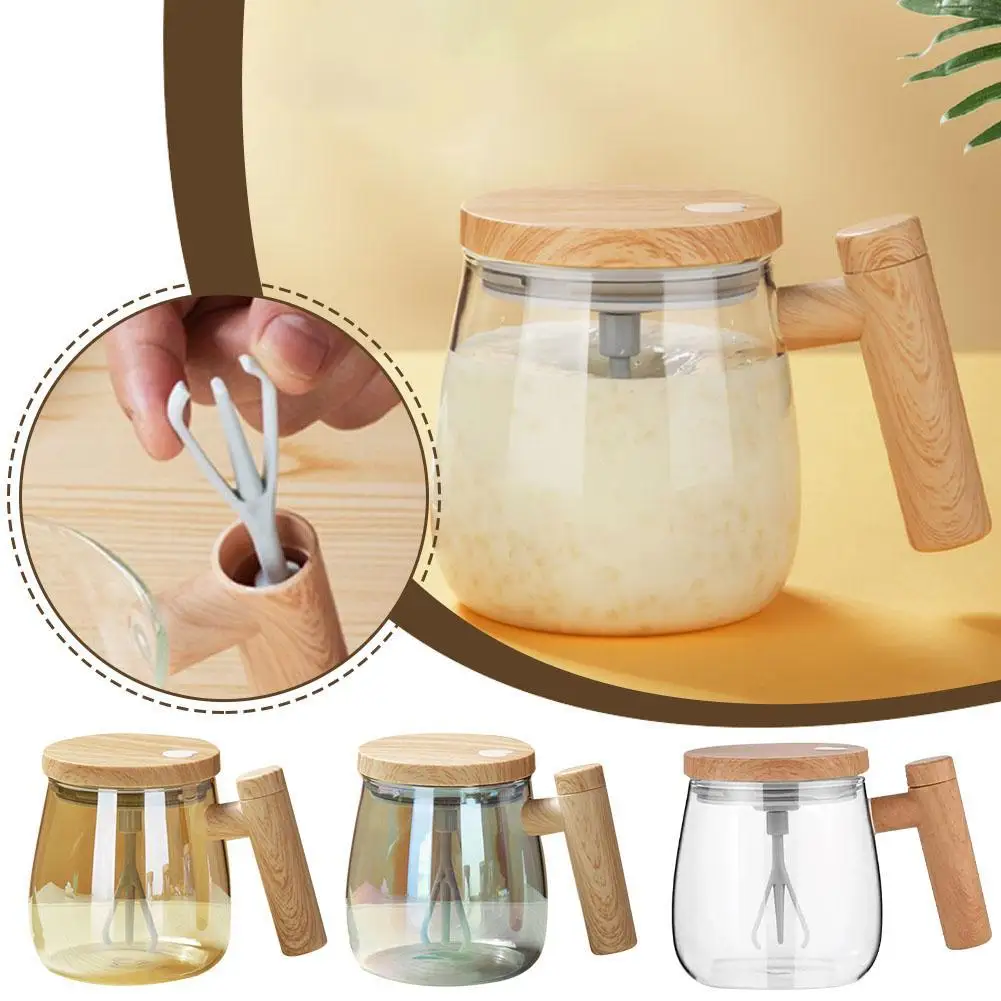 

400ML Self Stirring Coffee Mug Portable Electric Self Mixing Glass Cup Fast Automatic Coffee Cup For Gyms Dining Room